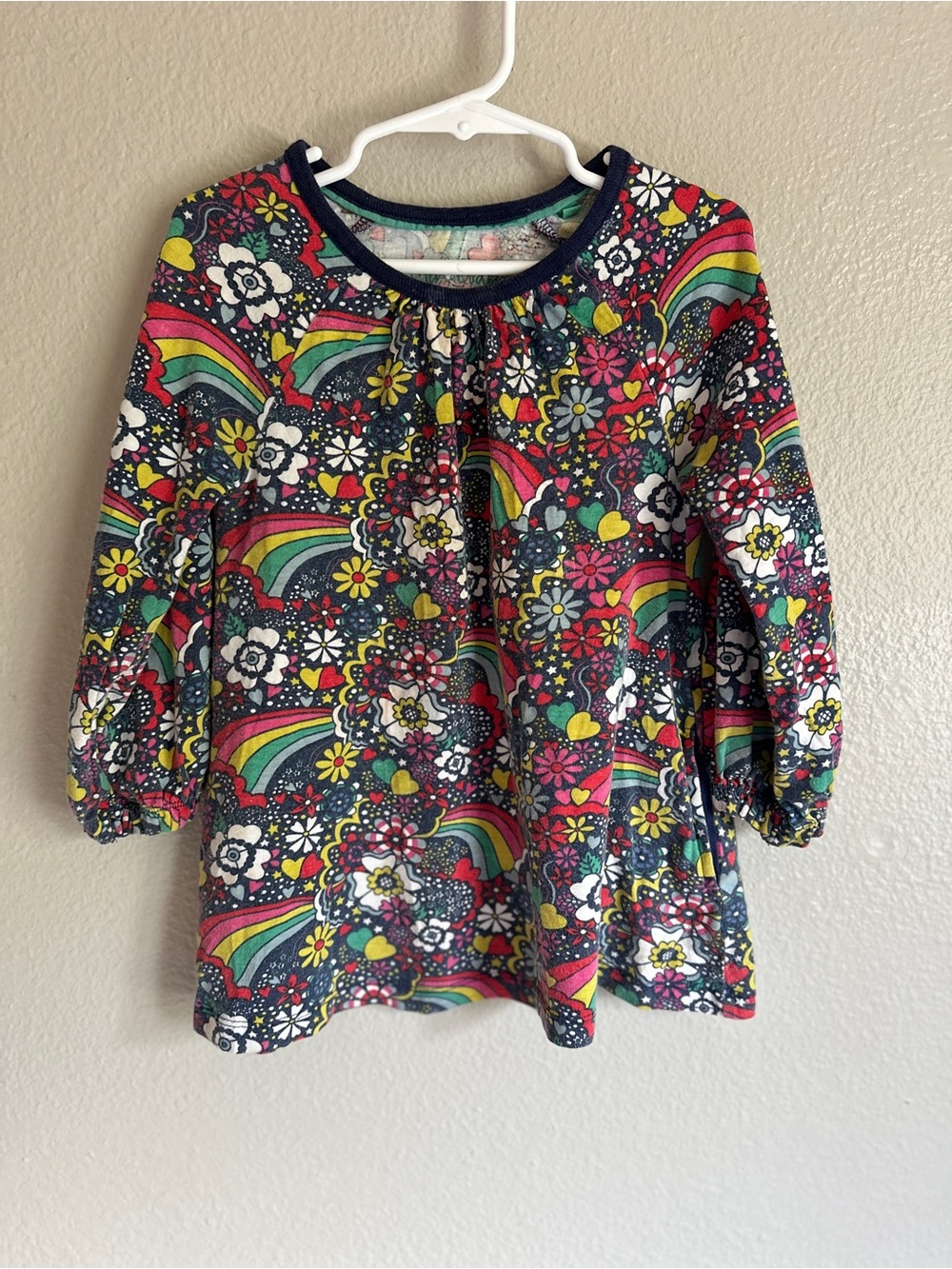 Mini Boden size 3-4 years toddler youth long sleeve dress with pockets